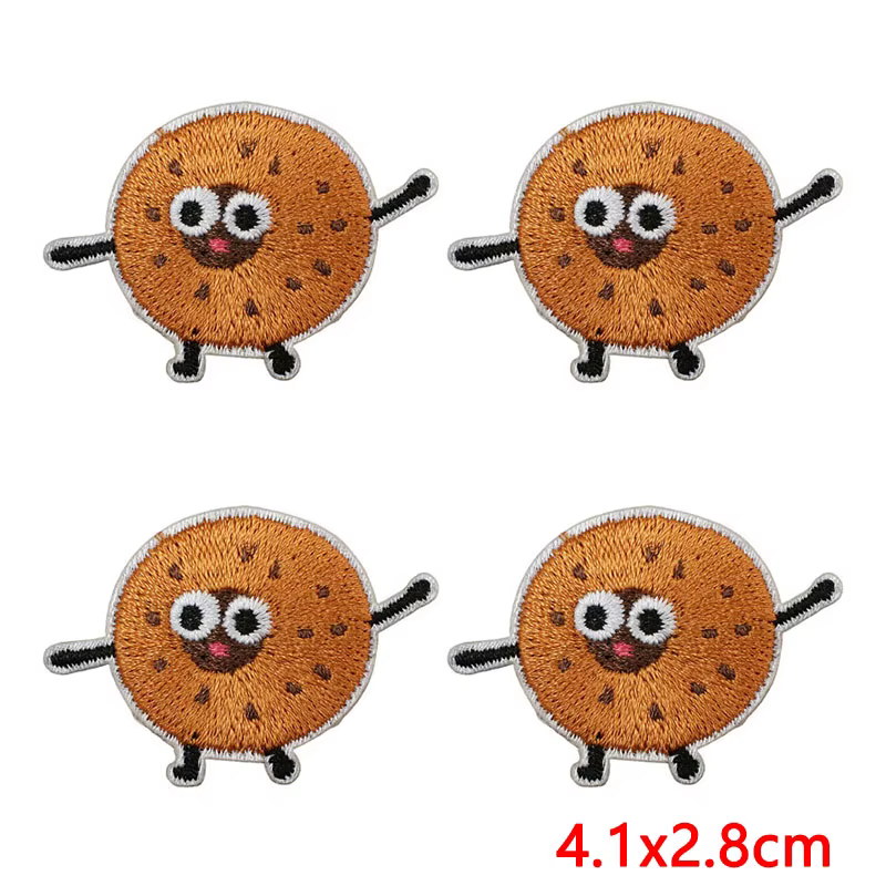 Parche termoadhesivo bordado de galleta y tostada dibujos animados - imagen 4