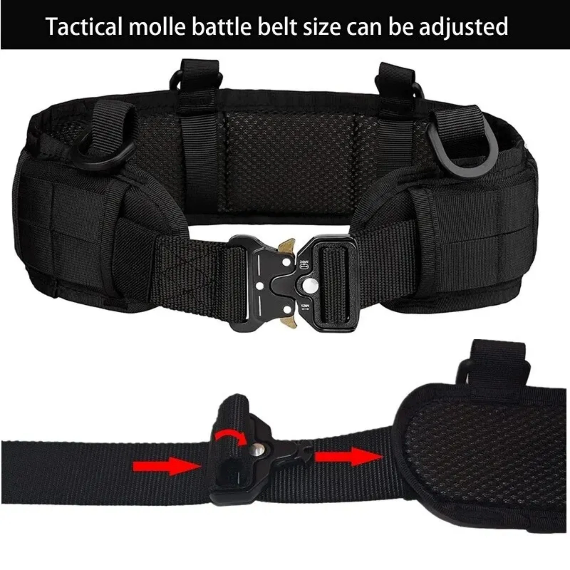 Cinturón táctico JSJM MOLLE nailon con bolsa herramientas EDC - imagen 2