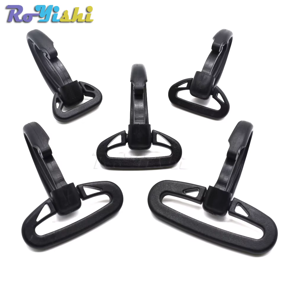 Ganchos de presión plásticos para correas MOLLE – Paracord negro