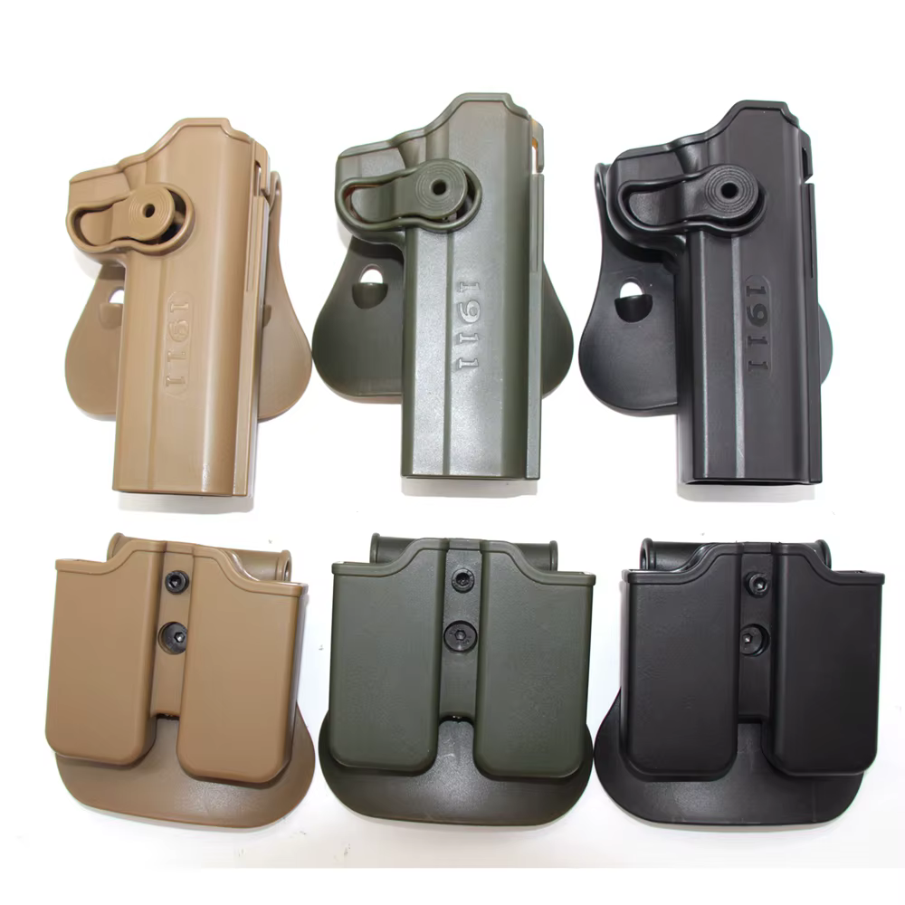 Funda pistolera táctica 1911 con cinturón MOLLE y portacargadores - imagen 5