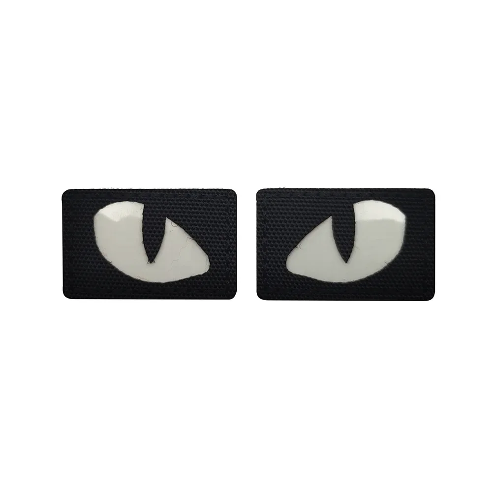 Parche reflectante ojo de gato táctico adhesivo para MOLLE y velcro - imagen 2
