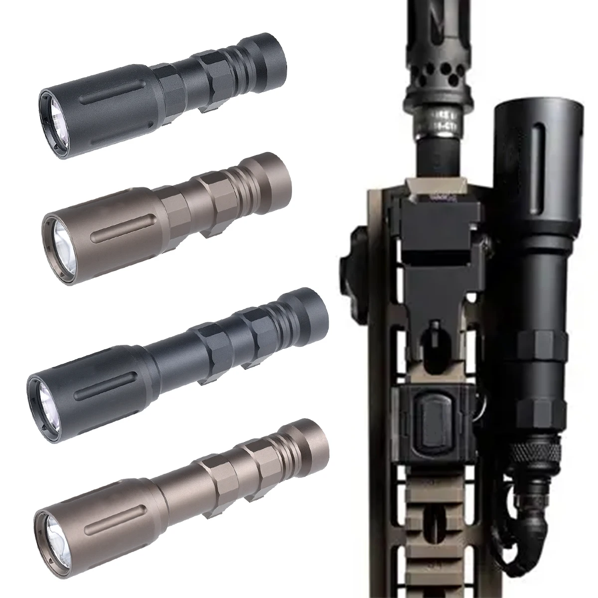 Linterna táctica MOD Unity con interruptor remoto de presión Airsoft - imagen 4
