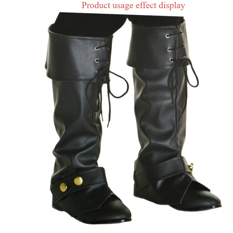 Botas Cosplay Renaissance en PU – Pirata Hombre Mujer Halloween - imagen 3