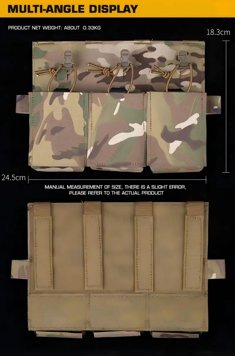 Detalle del sistema de fijación Molle del portacargadores