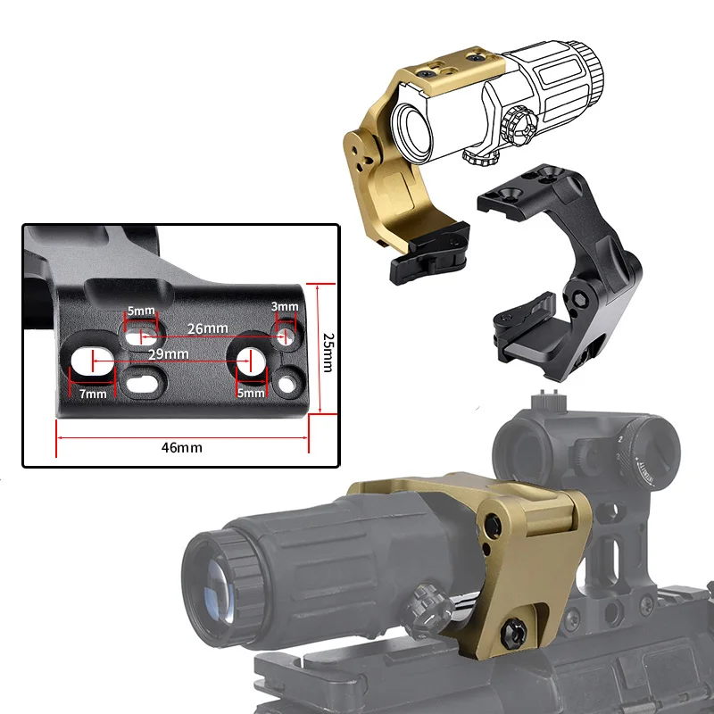 WADSN montaje rápido FTC para lupa Juliet con mira holográfica EOTech - imagen 2
