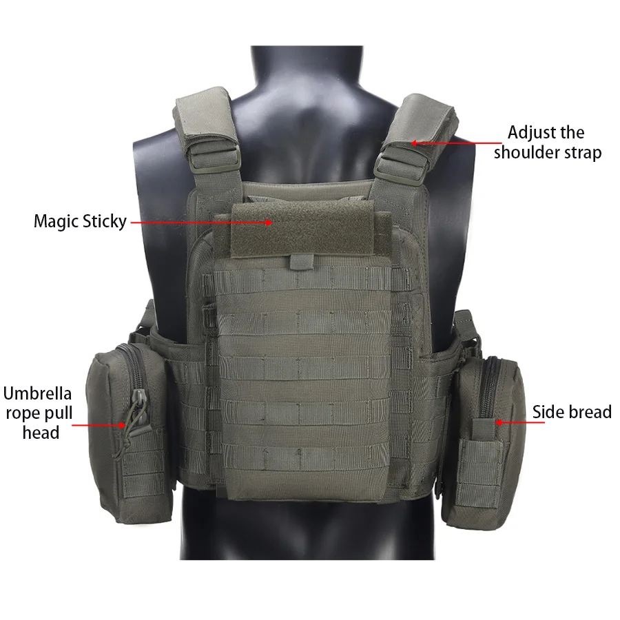 Panel MOLLE para añadir accesorios según necesidad