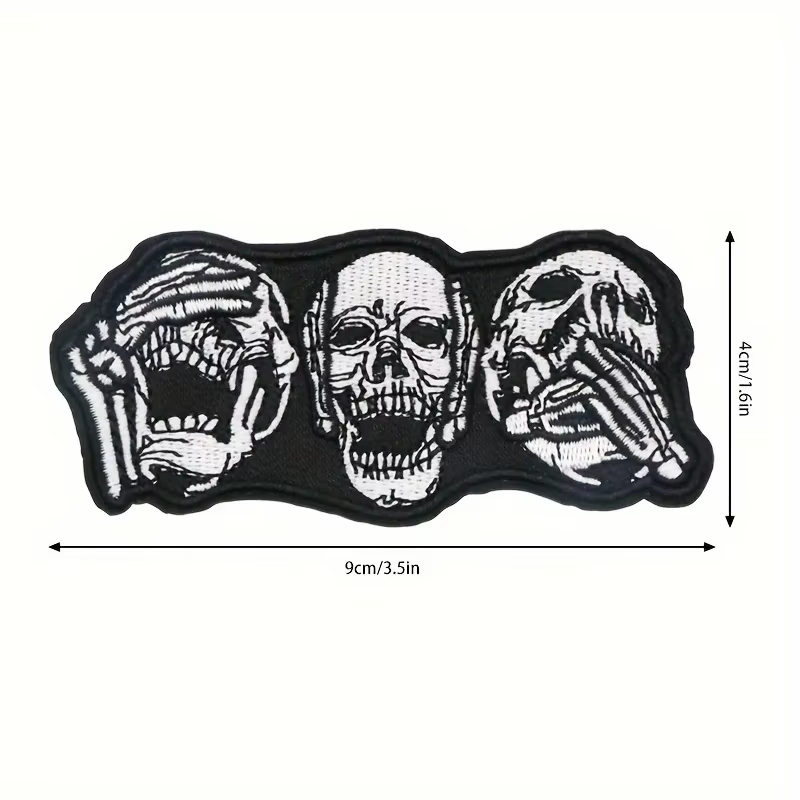 Parche bordado calavera táctica – ideal para coser y personalizar - imagen 3
