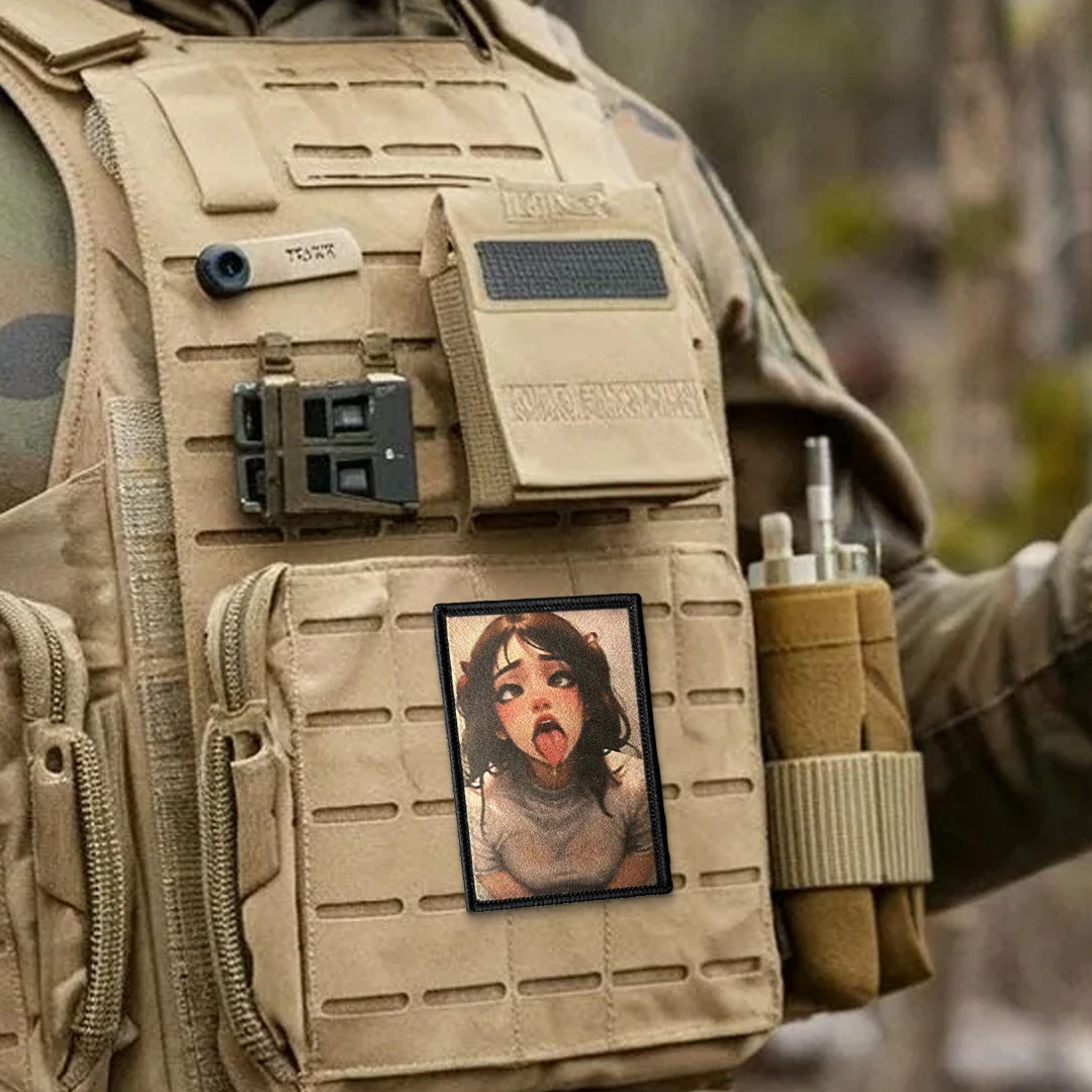 Parche táctico gancho y bucle waifu meme para airsoft mochila - imagen 5
