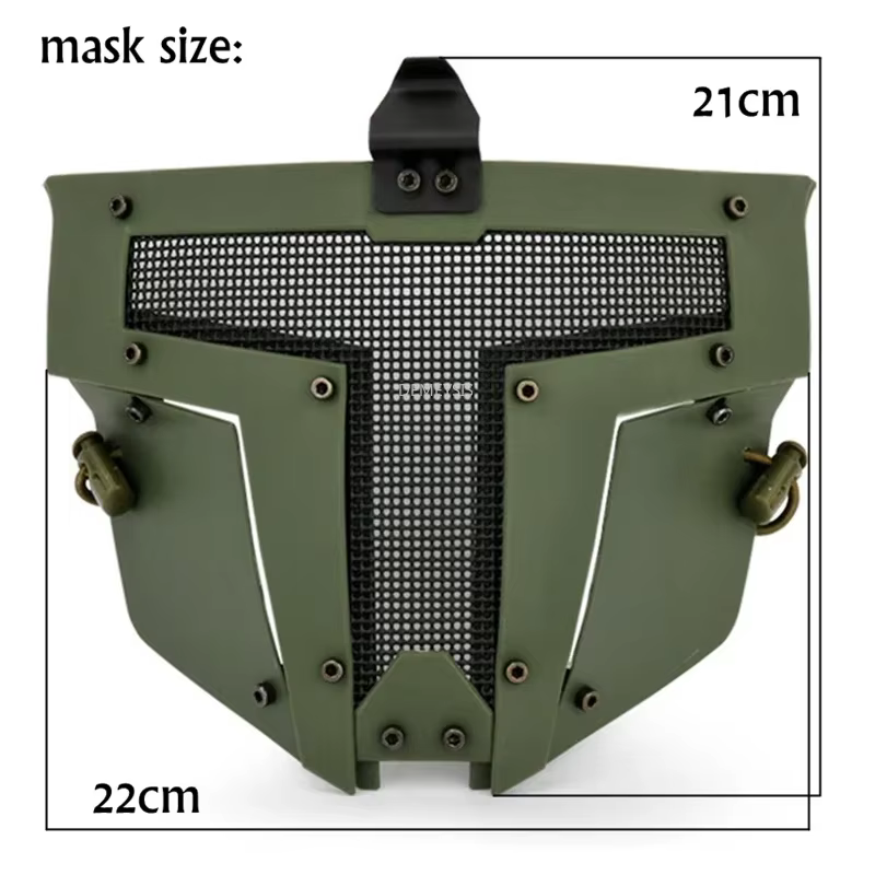 Máscara táctica facial integral para Airsoft con casco compatible - imagen 4