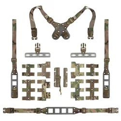 Chaleco táctico MOLLE ajustable nylon camuflaje para caza DIY