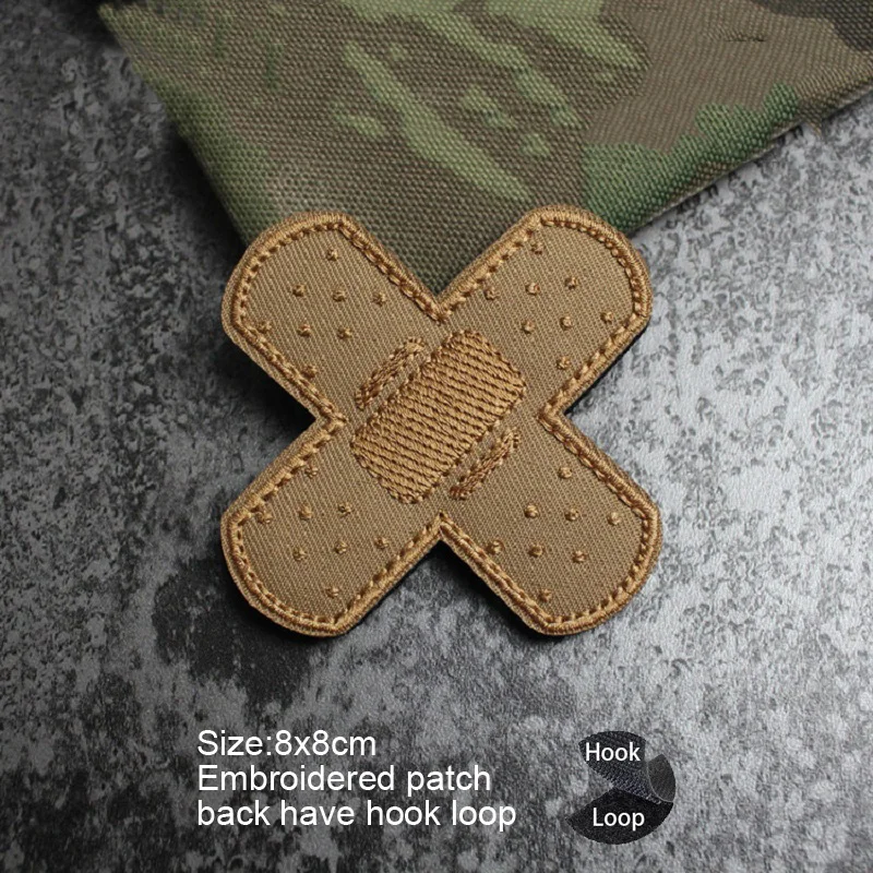 Parche bordado velcro para mochila – Diseño tirita táctico outdoor - imagen 5