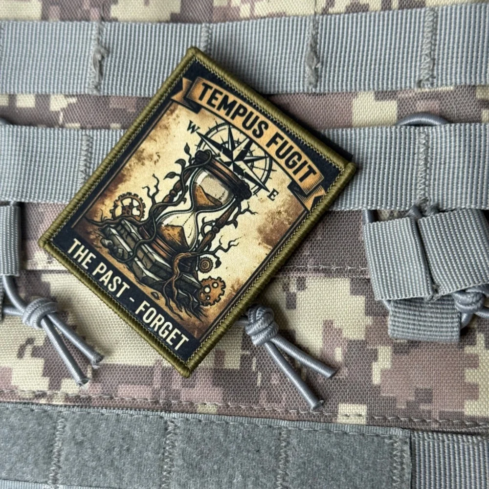 Parche táctico con estampado y acabado para mochilas y prendas