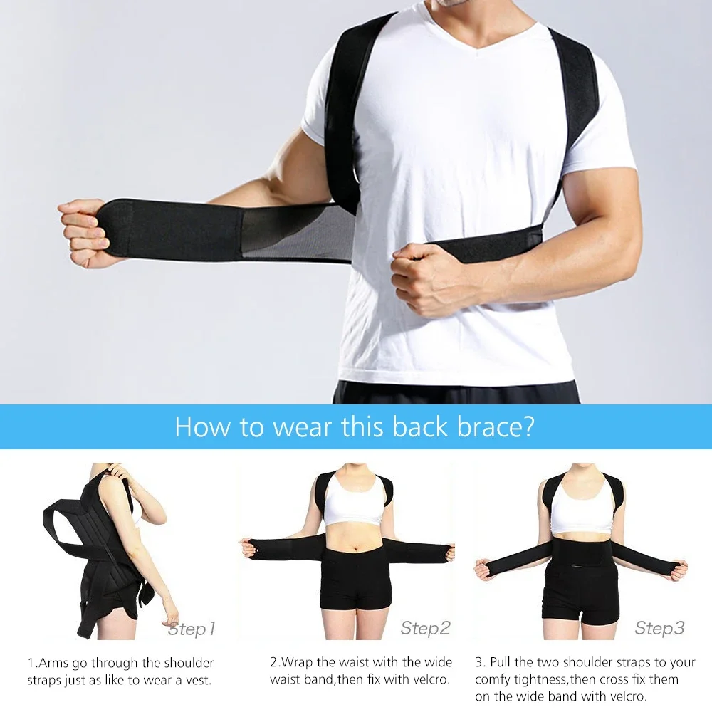 Corrector lumbar táctico – Cinturón soporte espalda ajustable negro - imagen 5