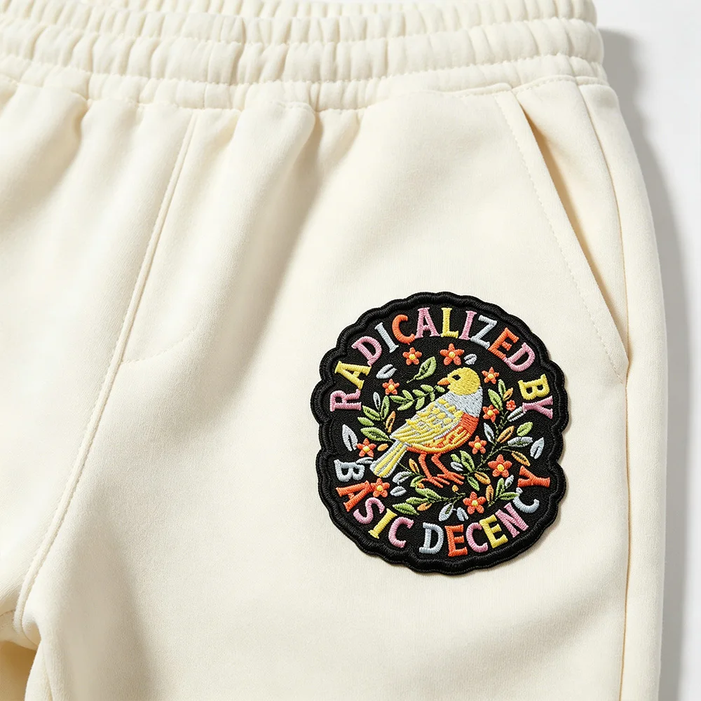 Parche bordado termoadhesivo Radicalized By Basic Decency para ropa - imagen 3