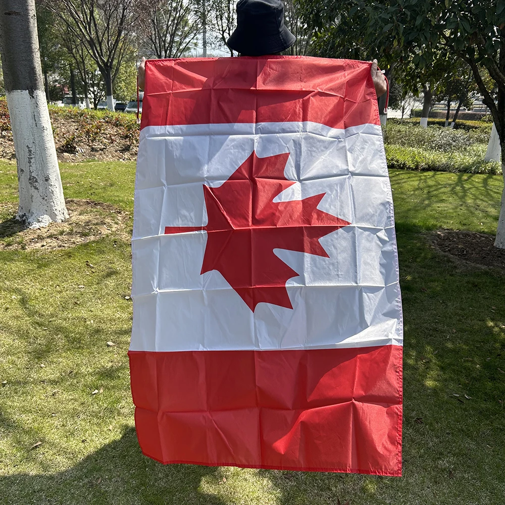 Bandera de Canadá poliéster calidad alta para uso exterior e interior - imagen 3