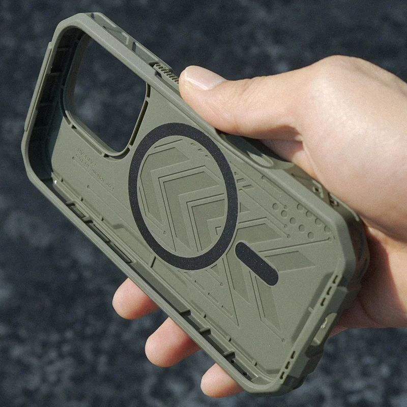 Funda táctica anticaídas para iPhone con disipación térmica de grafeno