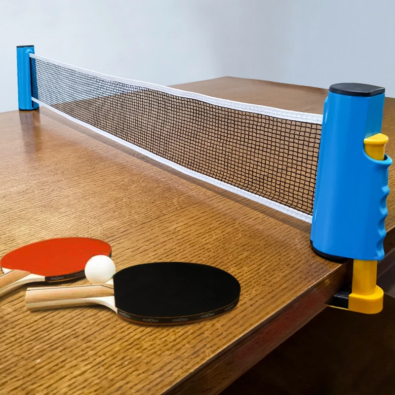 Red de tenis de mesa portátil con postes retráctiles, montaje rápido