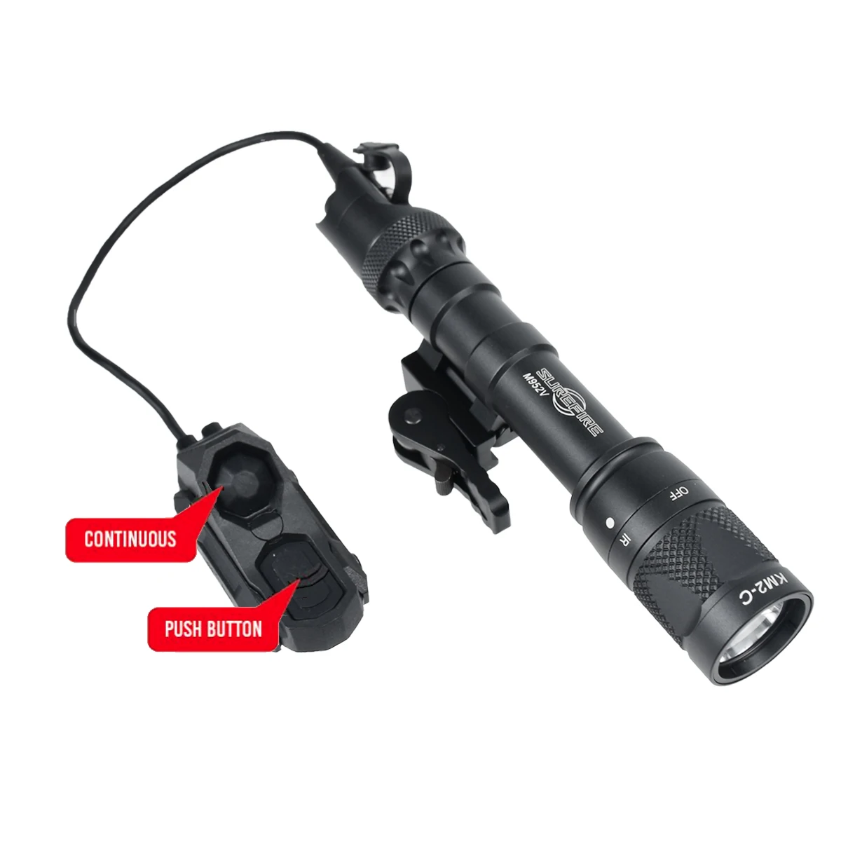 Surefire Linterna táctica M300 M600 con interruptor presión remoto MLOK - imagen 3