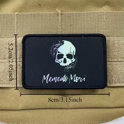 Parche moral táctico calavera Memento Mori para mochila militar