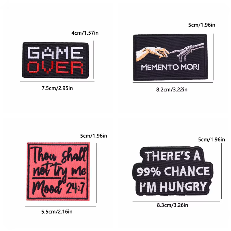 Parche termoadhesivo punk letras humorísticas lenguaje positivo ropa - imagen 2