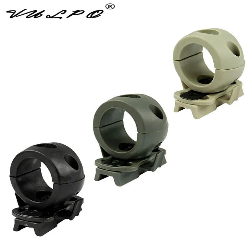 VULPO Adaptador clip de montaje para linterna en casco Picatinny MICH