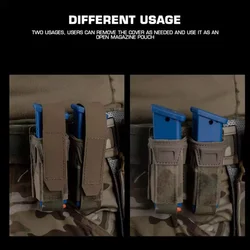 Portacargador doble 9mm MOLLE con liberación rápida