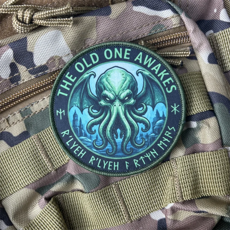 Parche táctico pulpo estampado militar insignia de moral gancho y bucle - imagen 2