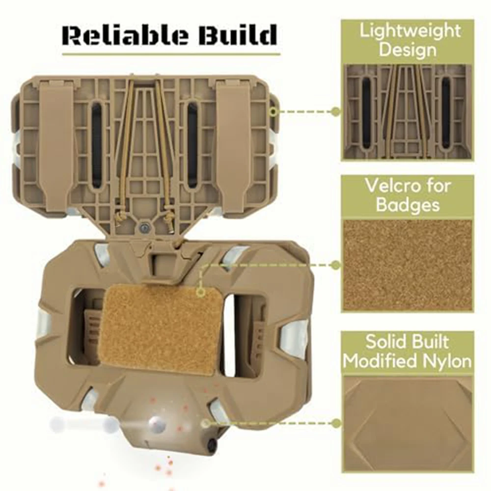 Chaleco táctico MOLLE airsoft con soporte plegable para teléfono - imagen 2