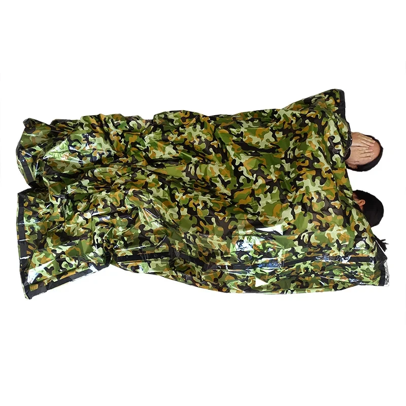 Manta térmica supervivencia camuflaje – Impermeable reusable - imagen 2