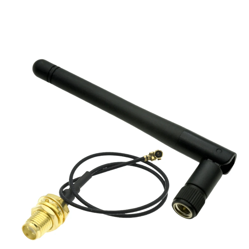 Antena WiFi con cable U.FL a SMA macho flexible