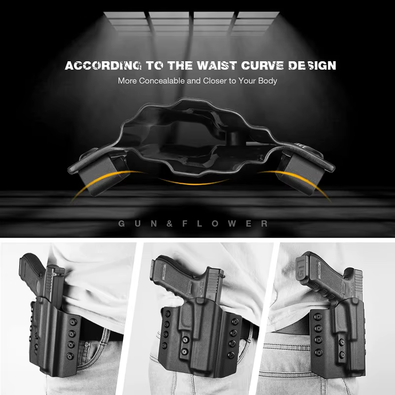 Funda Kydex OWB girasol Glock G17 G19 CZ Sig mano derecha - imagen 5