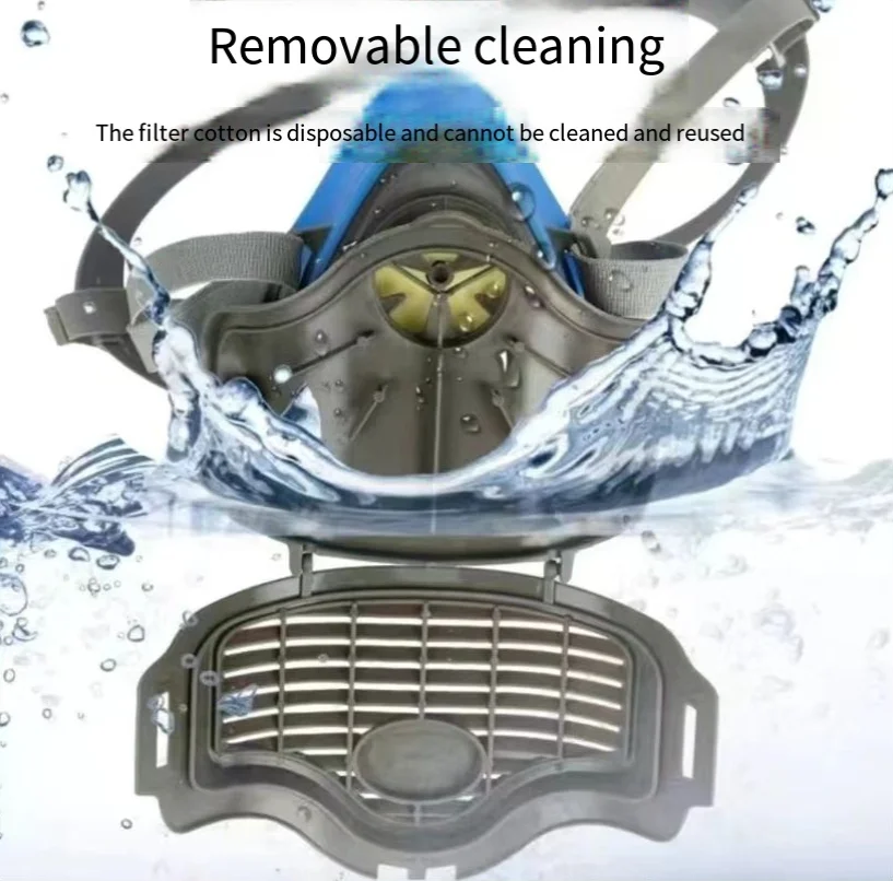 Respirador media máscara gel sílice anti polvo para pintura carpintería