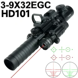 Mira táctica HD101 con láser rojo/verde e iluminación con retículas