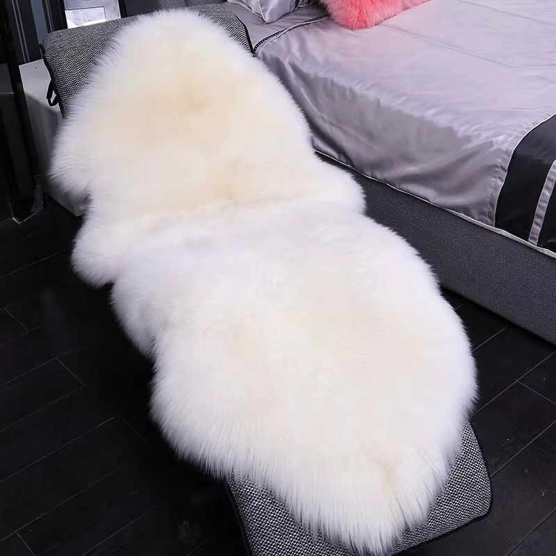 Manta lana pura oveja beige – Térmica para camping y exterior - imagen 3