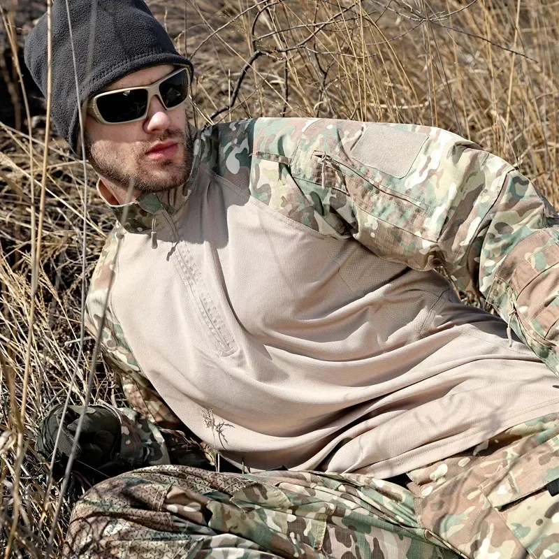 Uniforme táctico camuflaje con capucha y cargo para airsoft - imagen 2
