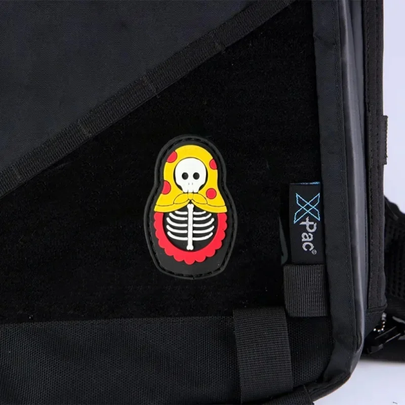 Parche táctico PVC esqueleto Matryoshka con gancho y bucle - imagen 2