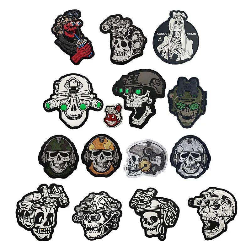 Parche táctico de PVC con calavera luminosa para mochila - imagen 5