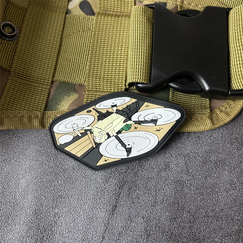 Parche táctico UAV militar PVC con gancho y bucle para ropa y mochila - imagen 2