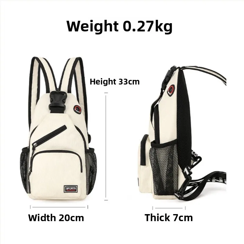 Bolsa de pecho táctica mujer en tela Oxford, bandolera casual