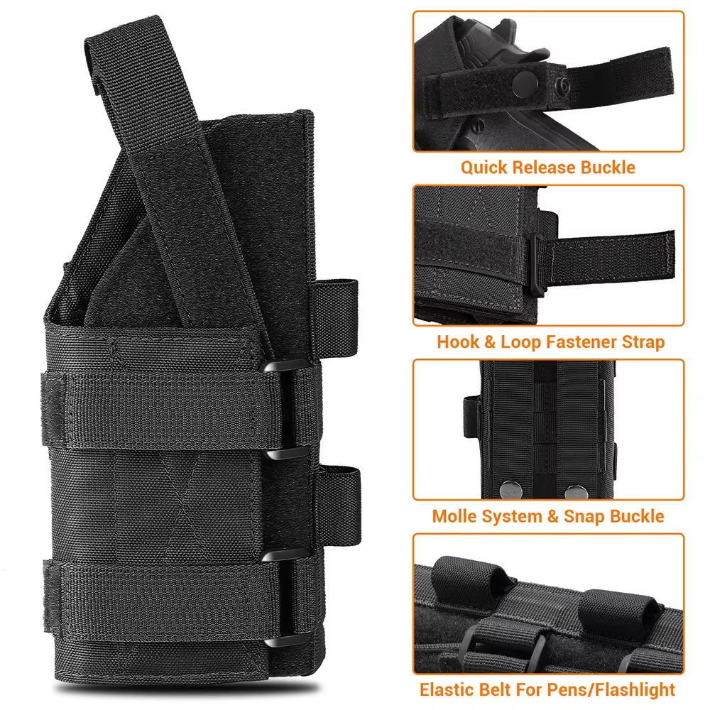 Funda táctica muslo MOLLE – Compatible pistolas Beretta SIG Glock - imagen 3