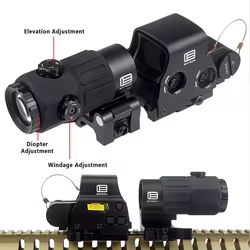 Eotech Red Dot 558 – Mira holográfica con aumentos 3x/5x y riel 20