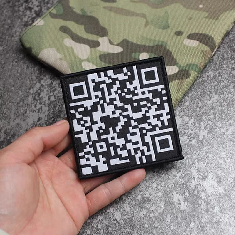 Parche bordado QR - Insignia táctica cuadrada California para chaleco - imagen 5