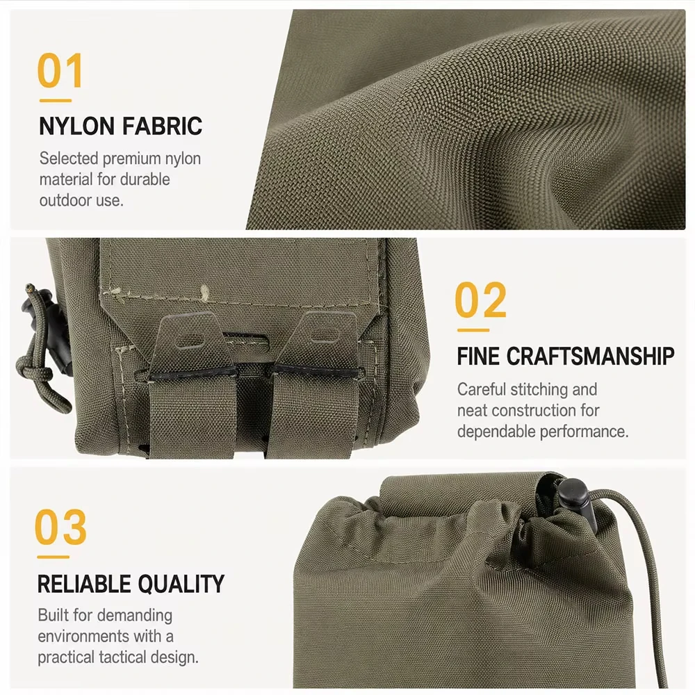 Bolsa táctica MOLLE plegable para cinturón, almacenamiento utilitario - imagen 3