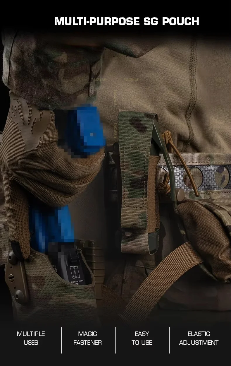 Bolsa táctica con sistema MOLLE para cinturón