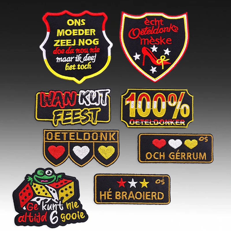 Parche bordado Oeteldonk carnaval holandés rana insignia para planchar