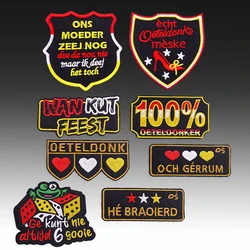 Parche bordado Oeteldonk carnaval holandés rana insignia para planchar