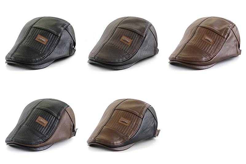 Boina de estilo Newsboy con visera de PU