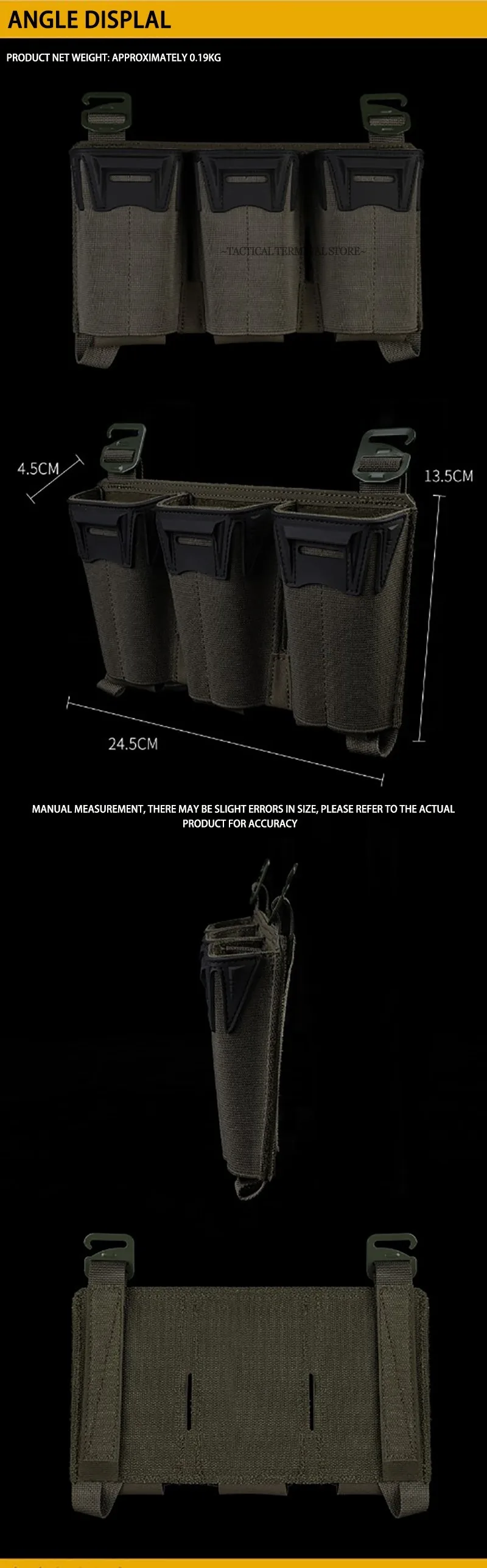Portacargadores triple con sistema MOLLE