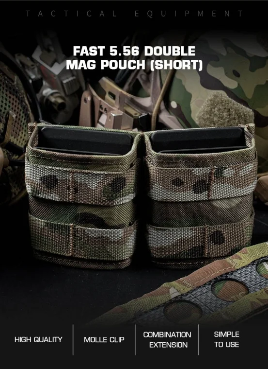 Accesorios MOLLE dispuestos para uso táctico modular