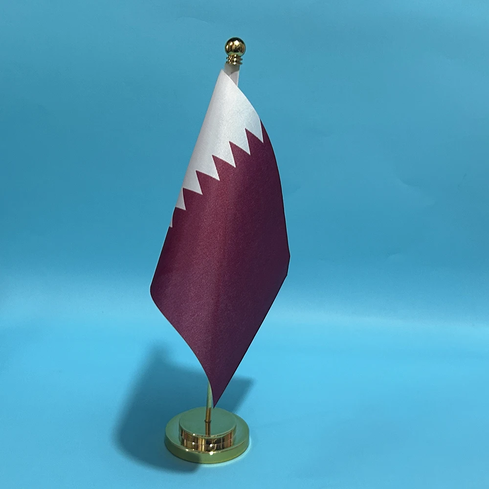Vista en conjunto de la bandera de escritorio de Qatar